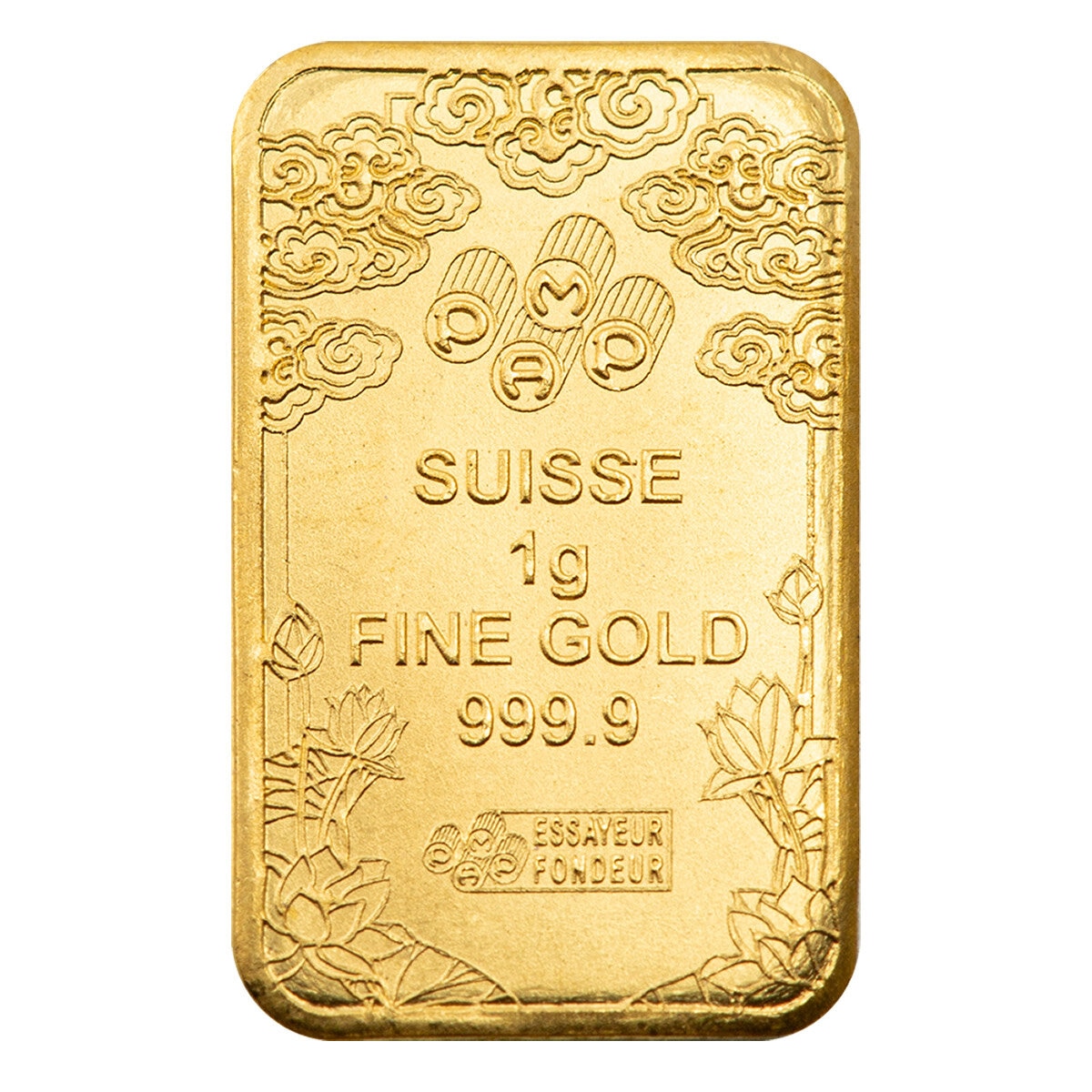 Lingotes de Oro 25 pz de 1g c/u PAMP, Dragón Buena Suerte