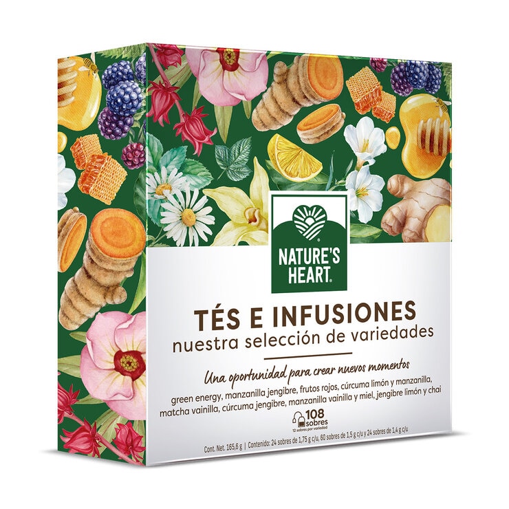 Nature's Heart Cajilla de Tés de Verano 108 pzas Nature's Heart Cajilla de Tés de Verano 108 pzas