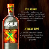 Vodka Absolut Smoky Piña 700ml