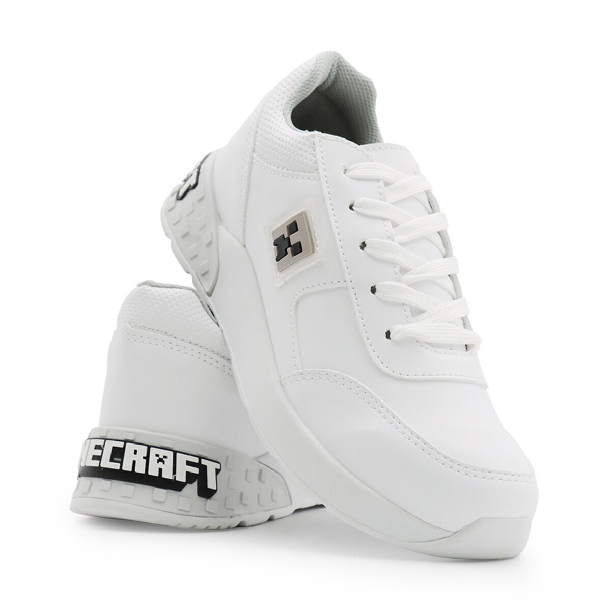 Minecraft, Tenis Color Blanco, para Niño, Varias Tallas