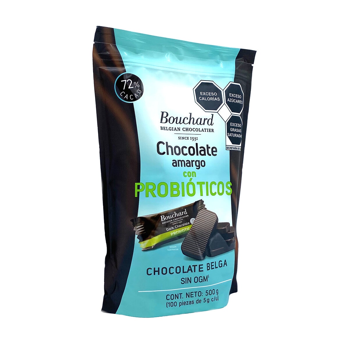 Bouchard Chocolate Belga Amargo 100 pzas de 5 g