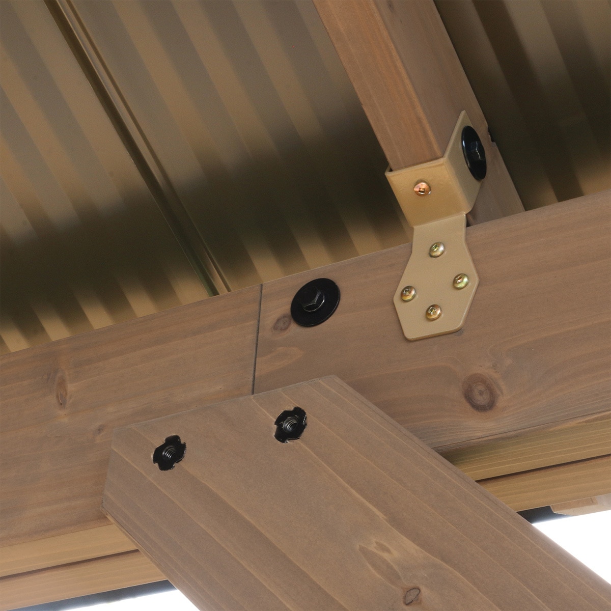 Yardistry pérgola de madera de 4.2 m x 3.6 m con techo de aluminio