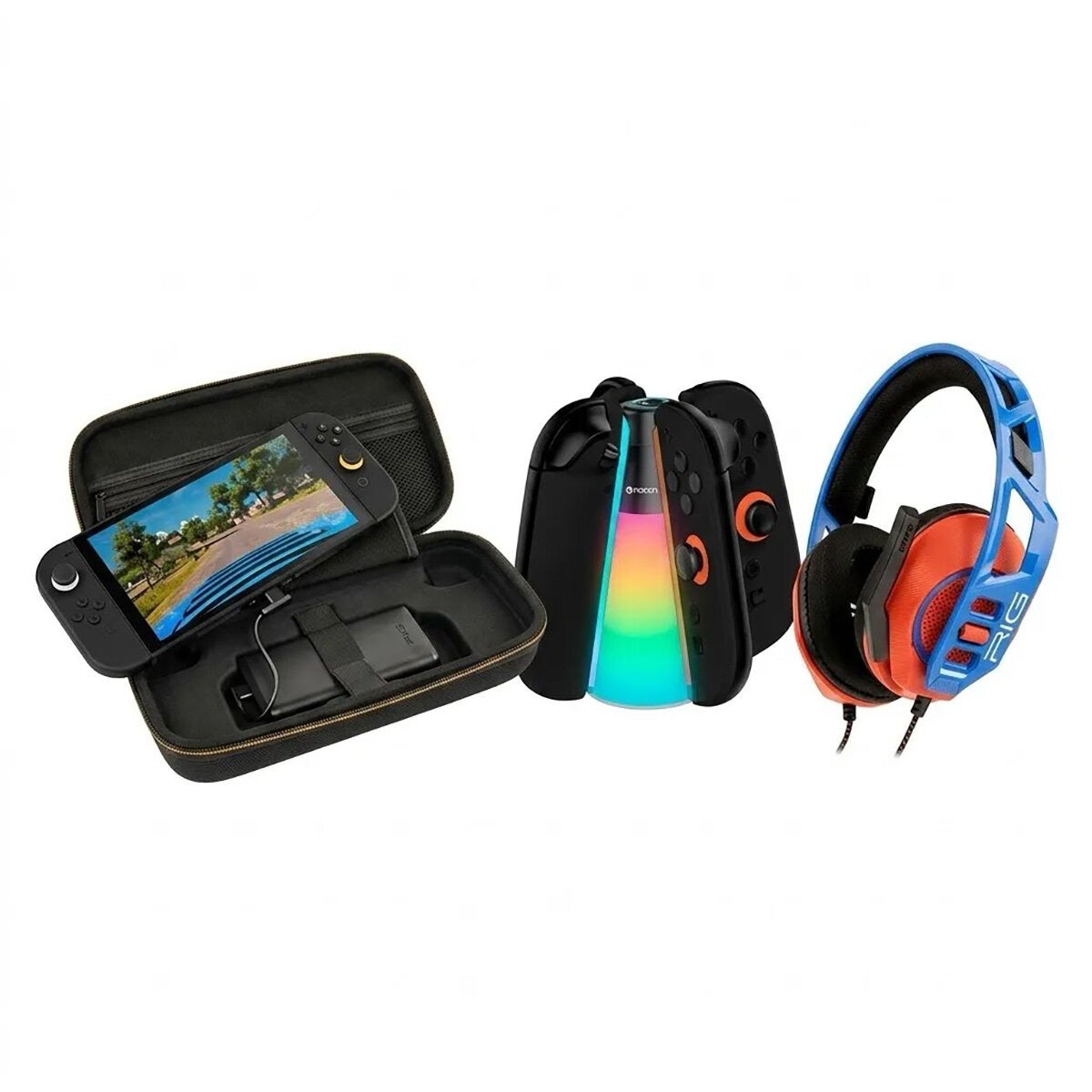 RIG / Nacon Set Gaming para NS2: Case + Charger + Headset RIG / Nacon Set Gaming para NS2: Case + Charger + Headset