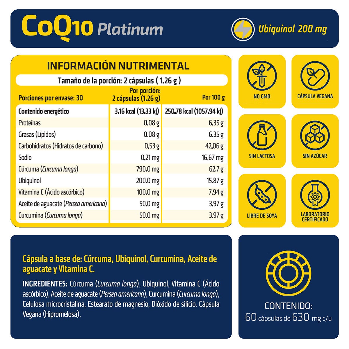 HealthAddiction COQ10 2 Frascos de 60 Cápsulas c/u