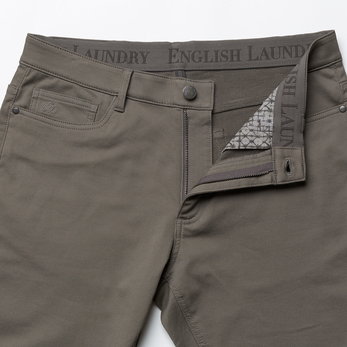 English Laundry Pantalones para Caballero café 38 x 30