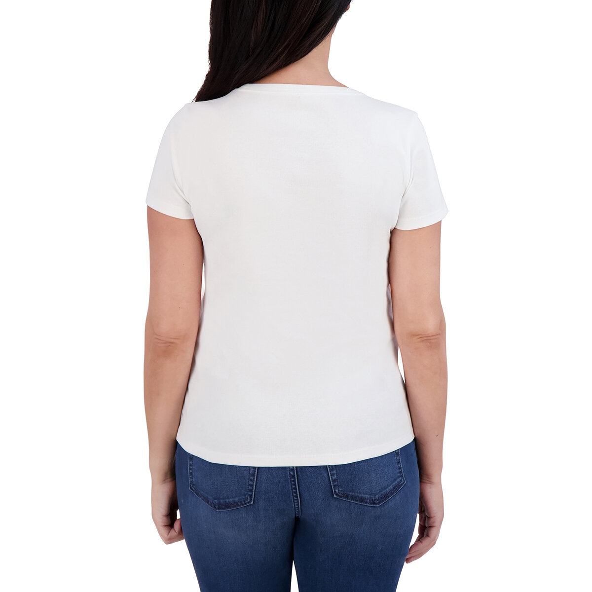 DKNY Playera para Dama Blanco Chica