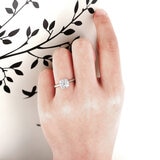 Anillo, Diamantes 0.71ctw, Oro Blanco 14K