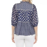 Rain and Rose Blusa para Dama Azul Extra Grande