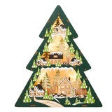 Figuras Navideñas de Madera Iluminadas, 2 Piezas Figuras Navideñas de Madera Iluminadas, 2 Piezas