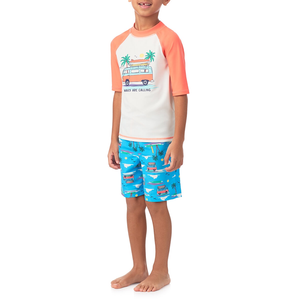 Saint Eve Traje de baño 2 piezas para Niños o Niñas Naranja 2 Años