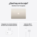Apple MacBook Air 15" M5 16GB 512GB SSD Blanco Estelar Apple MacBook Air 15" M5 16GB 512GB SSD Blanco Estelar