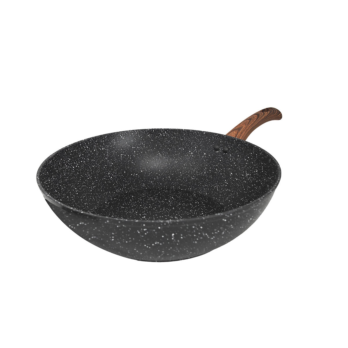Westinghouse, Wok de 30 cm, Marmol Negro con Mango de Madera