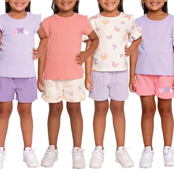 Pekkle Playera 4 piezas para Niños y Niñas Varias Tallas y Colores