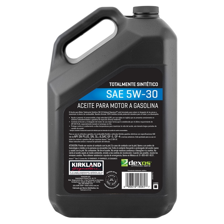 Kirkland Signature Aceite Sintético para Motor 5w30 80 cajas