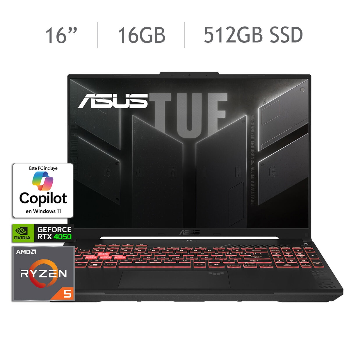 ASUS TUF Gaming A16 Laptop 16" Full HD AMD Ryzen 5 16GB 512GB SSD