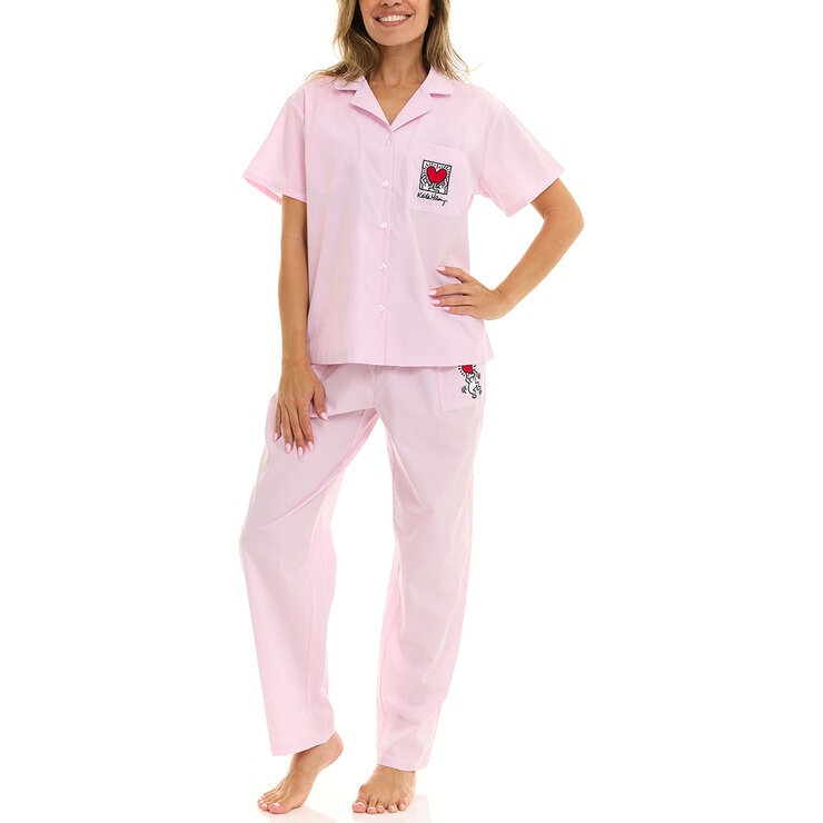 Keith Haring Pijama para Dama Rosa Chica