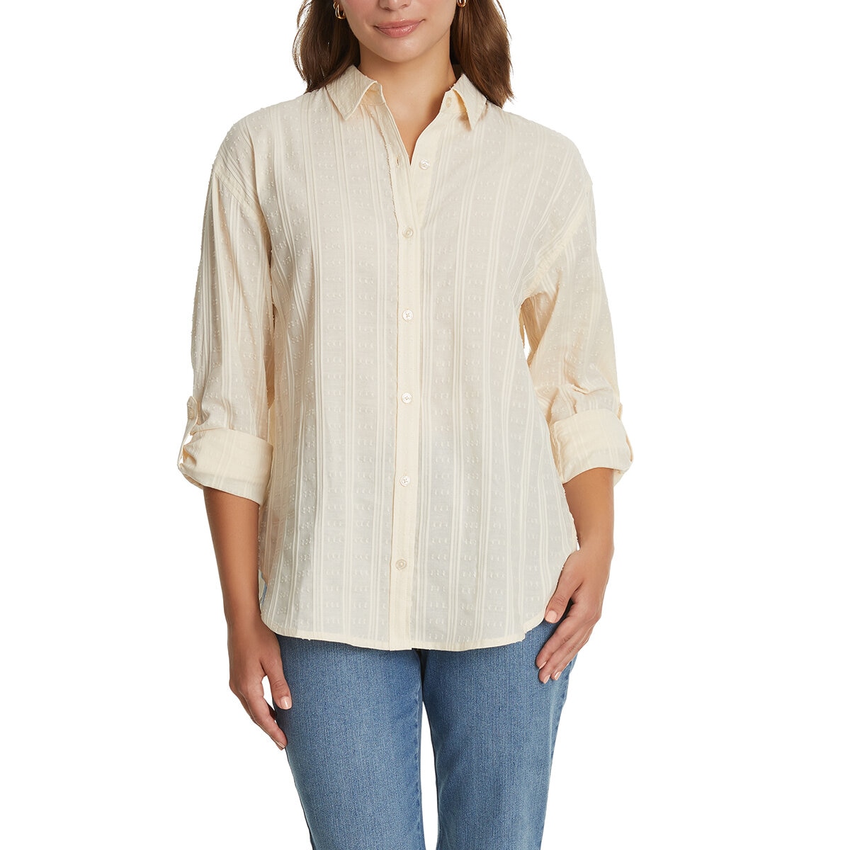 Gloria Vanderbilt Blusa para Dama Blanco Mediana