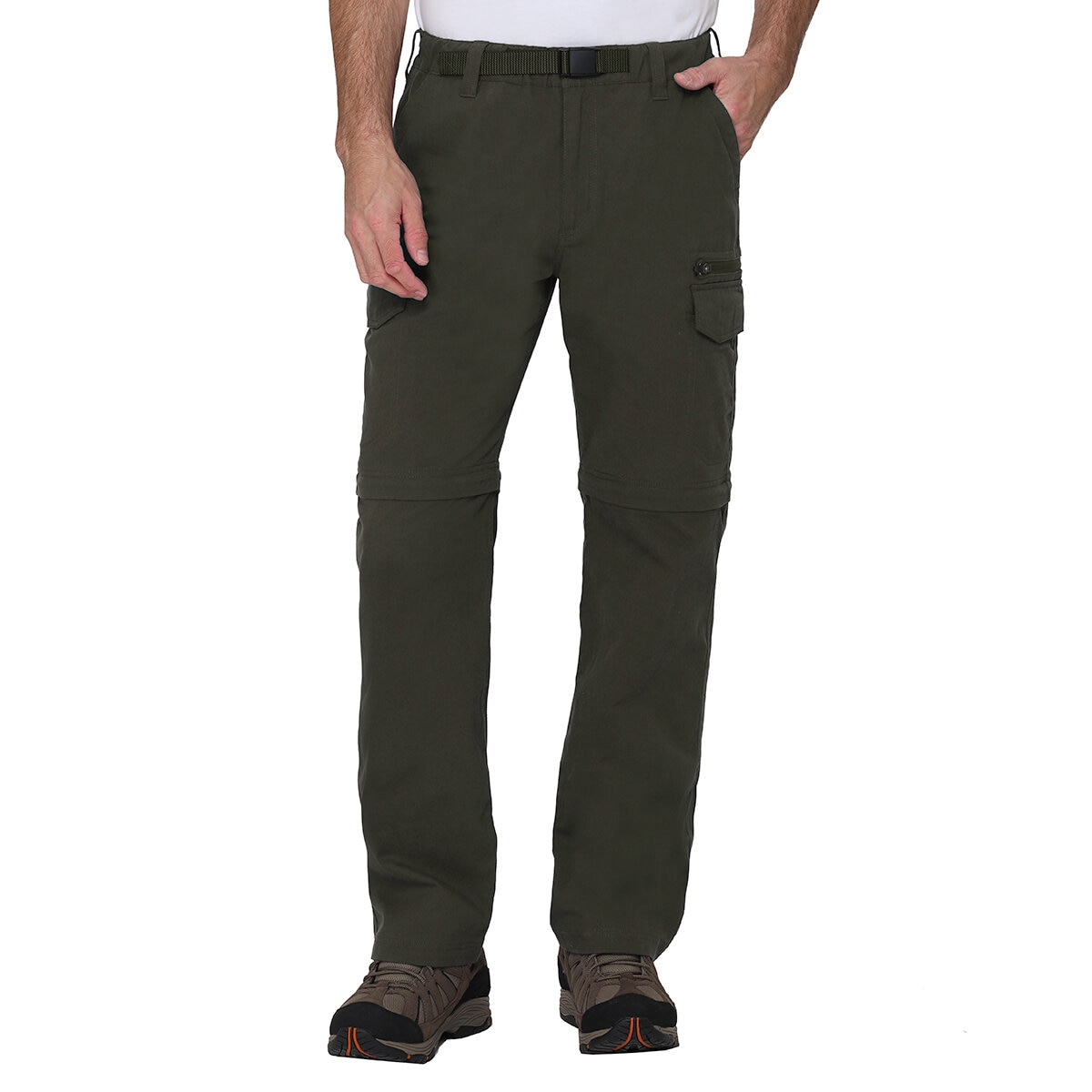 The B.C. Clothing Co. Pantalones Convertibles para Caballero Verde 36 x 32