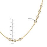 Collar de Estaciones Redondas, Oro Dos Tonos 14K