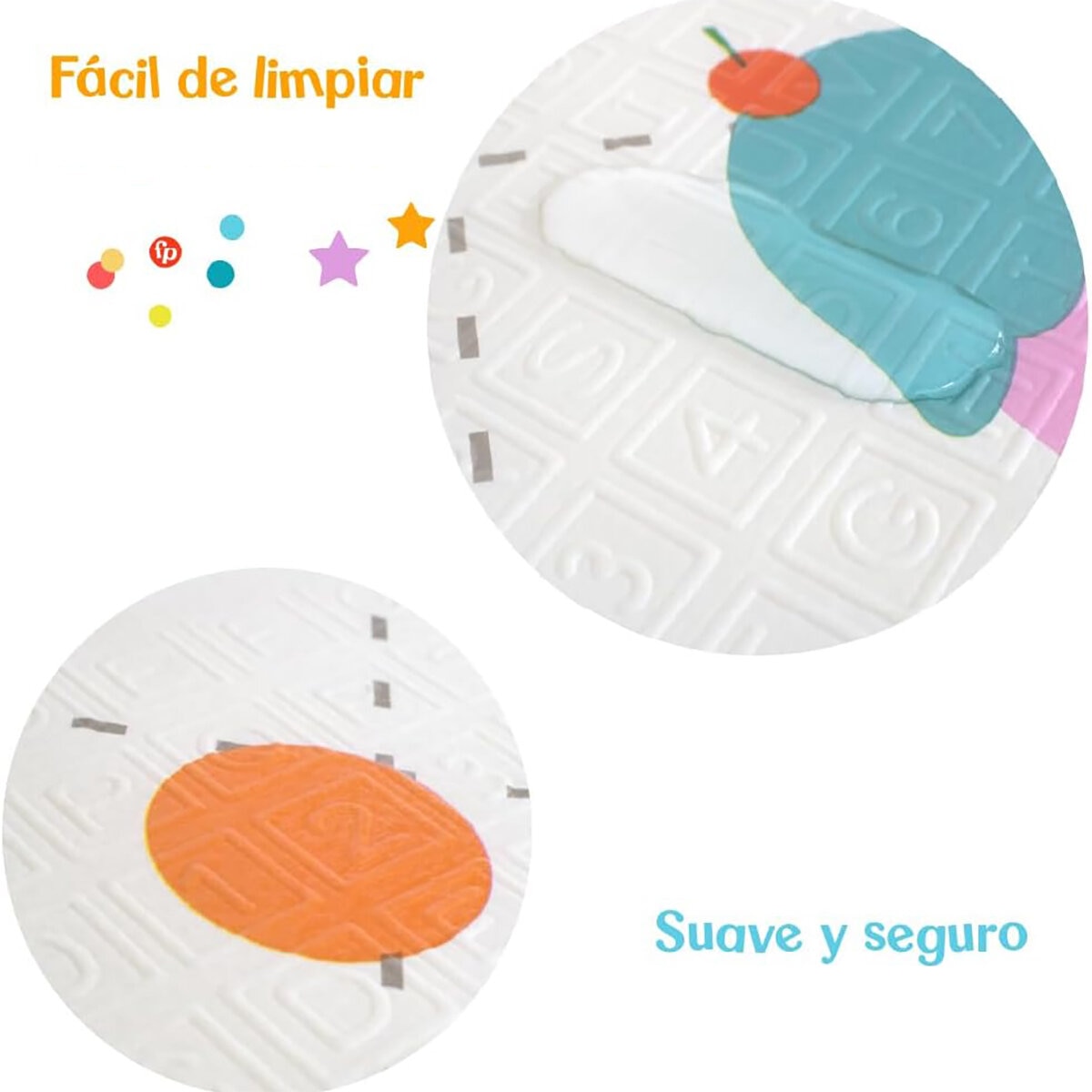 Eckhert Kids, Tapete de Juego Portátil de Doble Vista Zoológico del Alfabeto