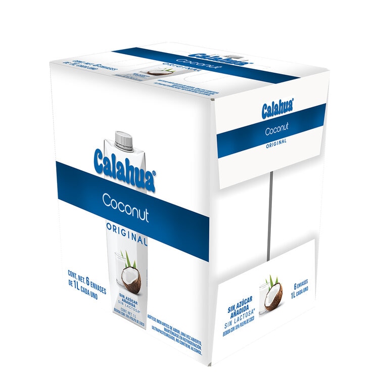 Calahua Bebida de Coco 6 pzas de 1 l