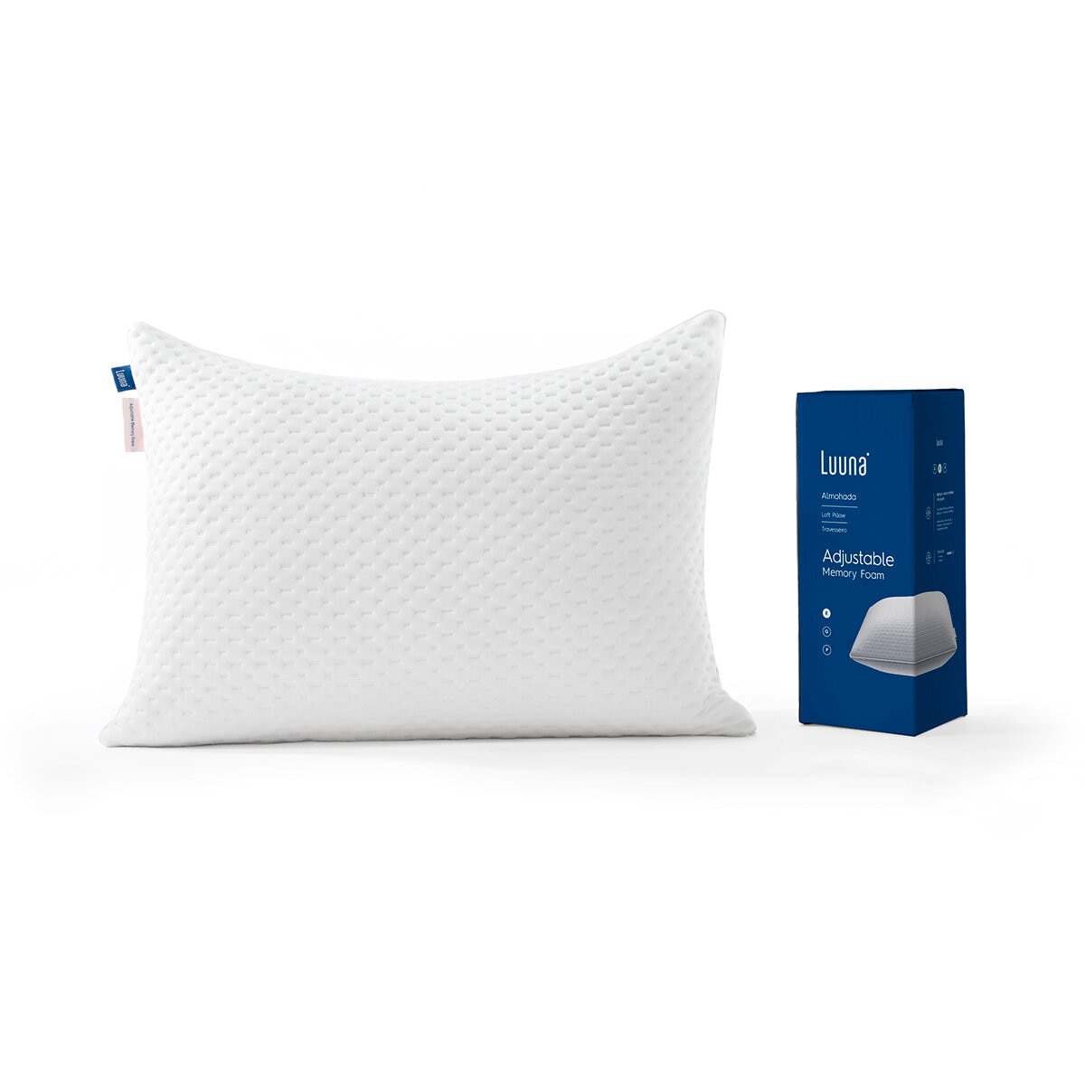 Almohada Luuna Ajustable de Memory Foam Triturado, Tamaño King