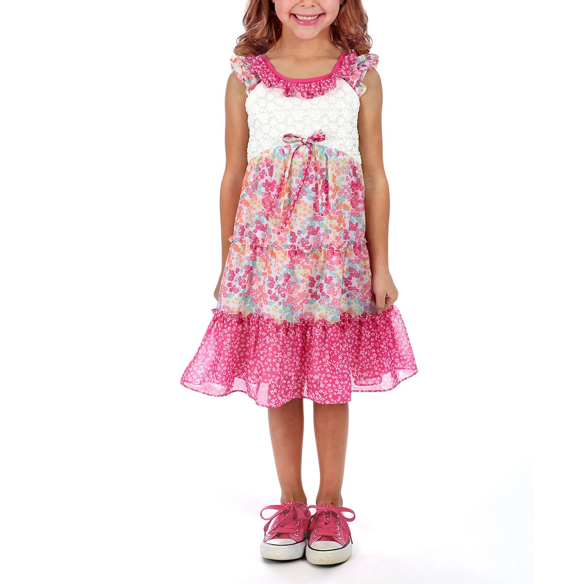 Jona Michelle Vestido para Niñas Rosa 7 Años