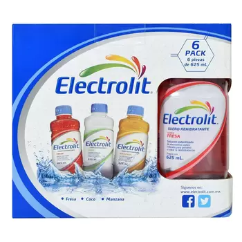 Electrolit Suero Rehidratante 6 pzas de 625 ml 