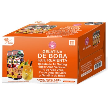 O's Bubble Bebida de Té Oolong 12 pzas de 480 ml