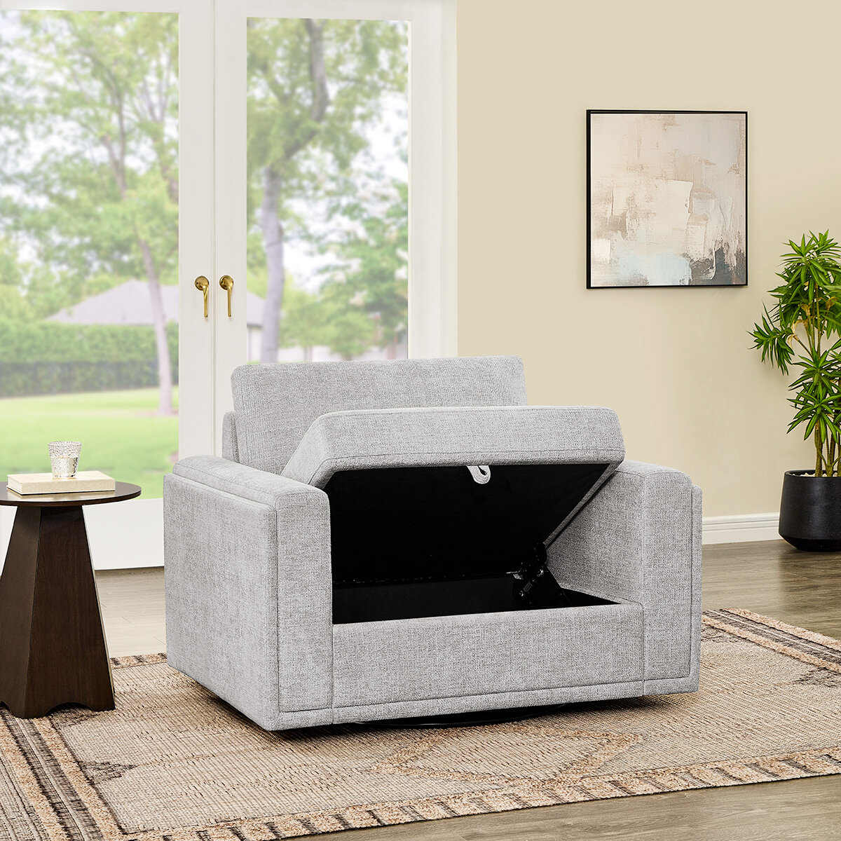 Thomasville, Sillón Giratorio Extragrande con Almacenamiento