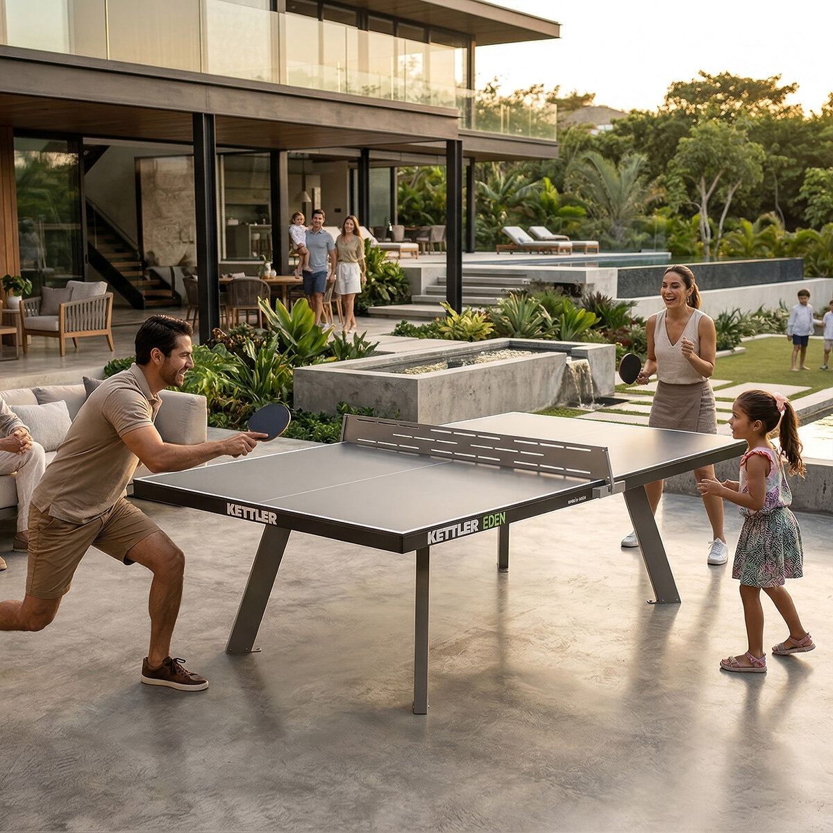 Kettler Mesa De Ping Pong Fija Para Exteriores Eden Gris Kettler Mesa De Ping Pong Fija Para Exteriores Eden Gris