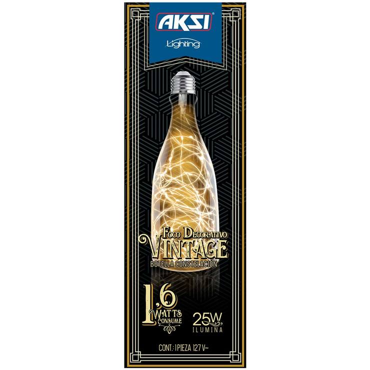 AKSI, Set de 2 Focos Decorativos de Botella LED Vintage