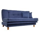 Violanti, Sofá Cama de 3 Plazas, Sin Brazo, Color Azul
