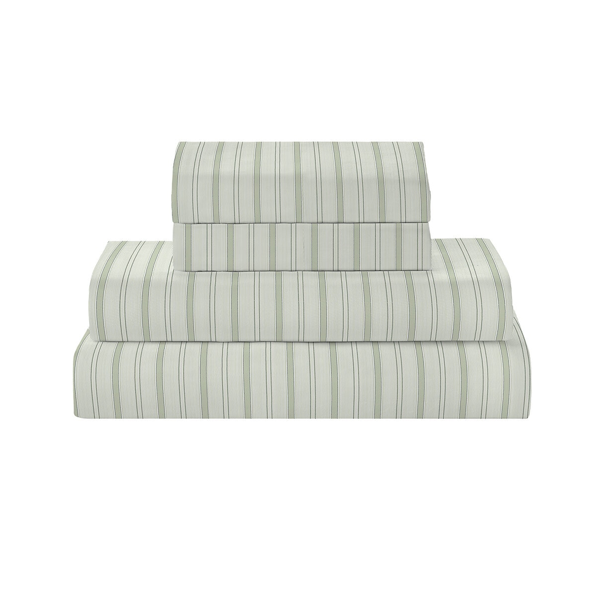 Juego de Sábanas Tamaño Queen 6 Piezas, Sonoma Stripe Sage