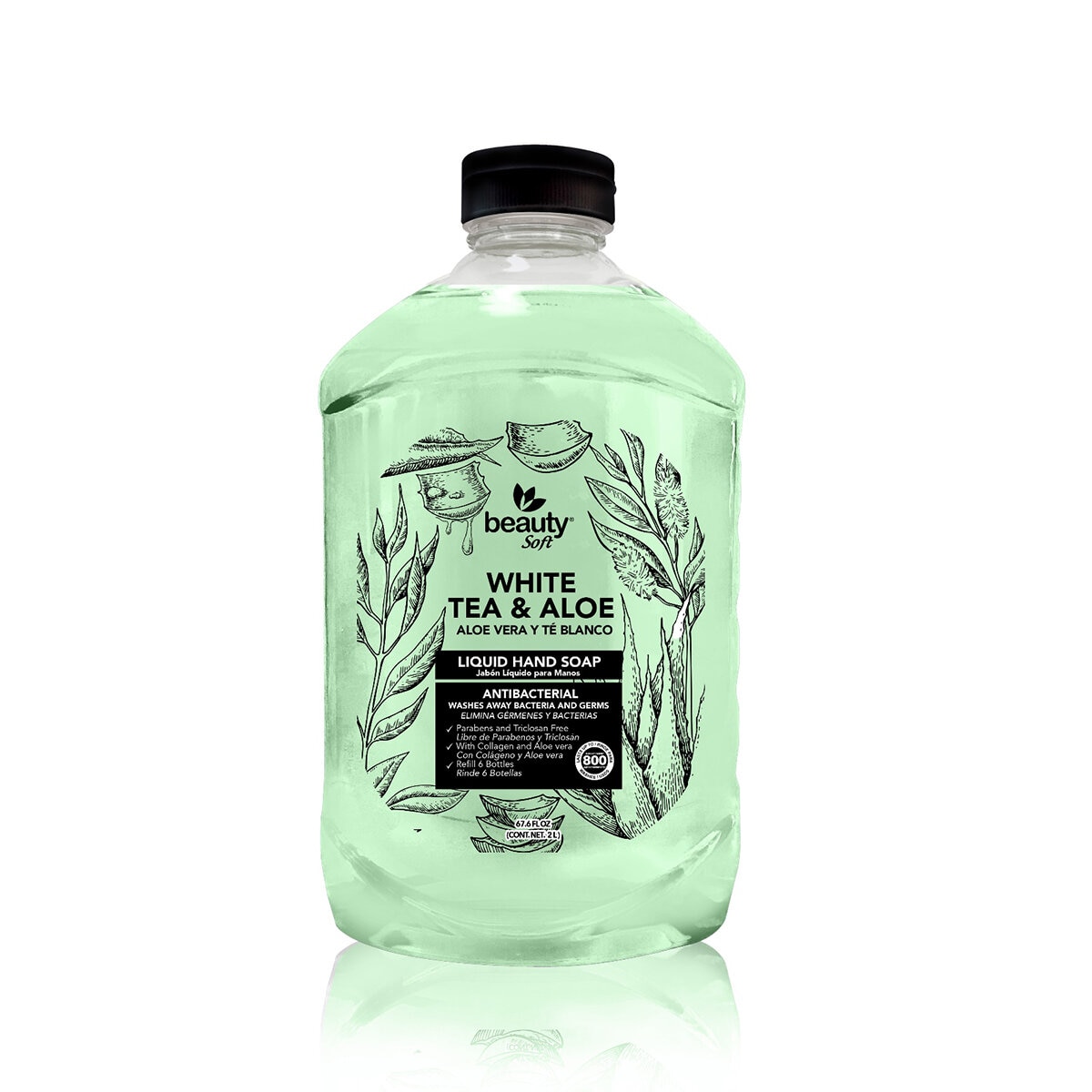 Beauty Soft Jabón Líquido para Manos 2 pzas de 2L