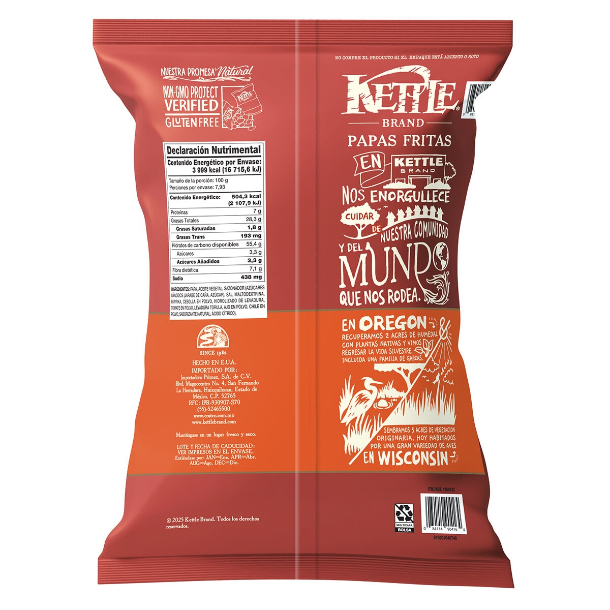 Kettle Brand Papas Fritas Sabor Barbecue 793 g Kettle Brand Papas Fritas Sabor Barbecue 793 g