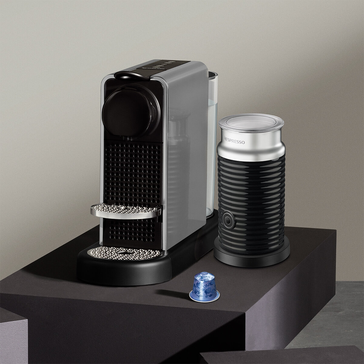 Nespresso, Cafetera Citiz Platinum con Aeroccino 3