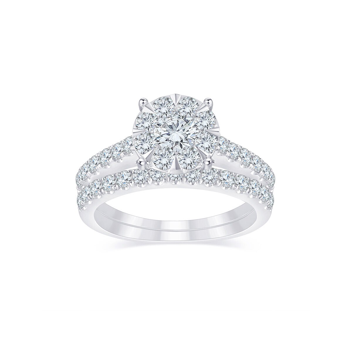 Anillos, 1.40ctw Diamantes, Oro Blanco de 14Kt Costco M...