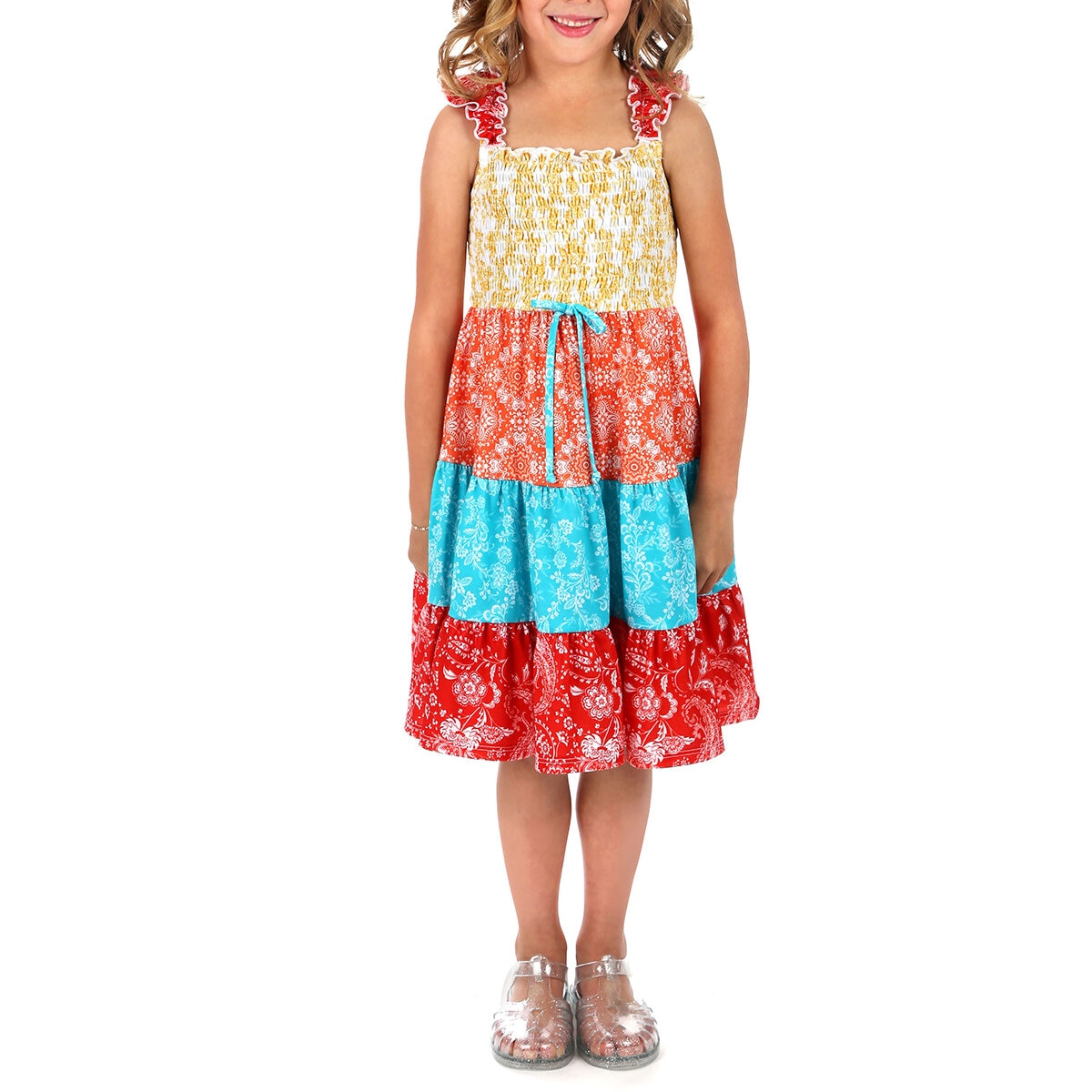 Jona Michelle Vestido para Niñas Amarillo 5 Años