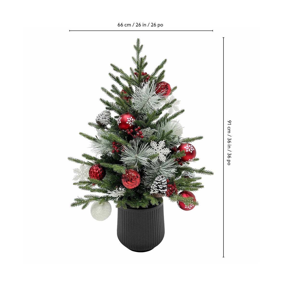 Árbol de Pino Decorado con Luces Centelleantes 91 cm Árbol de Pino Decorado con Luces Centelleantes 91 cm