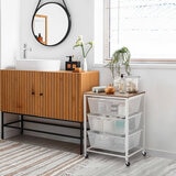 Carrito Rodante de Malla Metálica con 3 Niveles