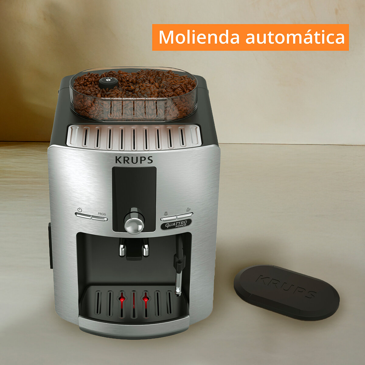 Krups Cafetera Automática Silver , incluye kit de mantenimiento