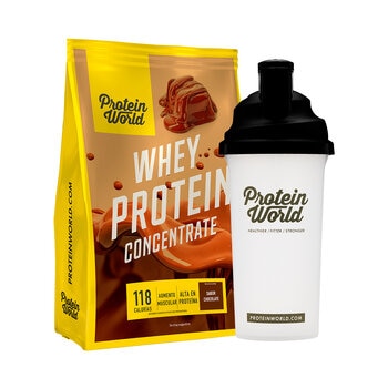 Proteína en Polvo Sabor Chocolate, Protein World Whey, 900 g