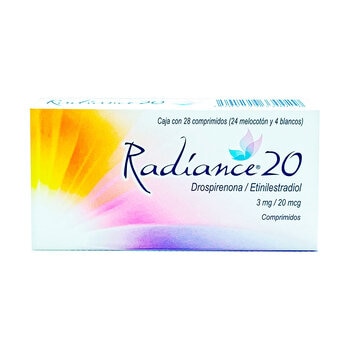 Radiance 20  3 mg / 20 mcg con 28 comprimidos