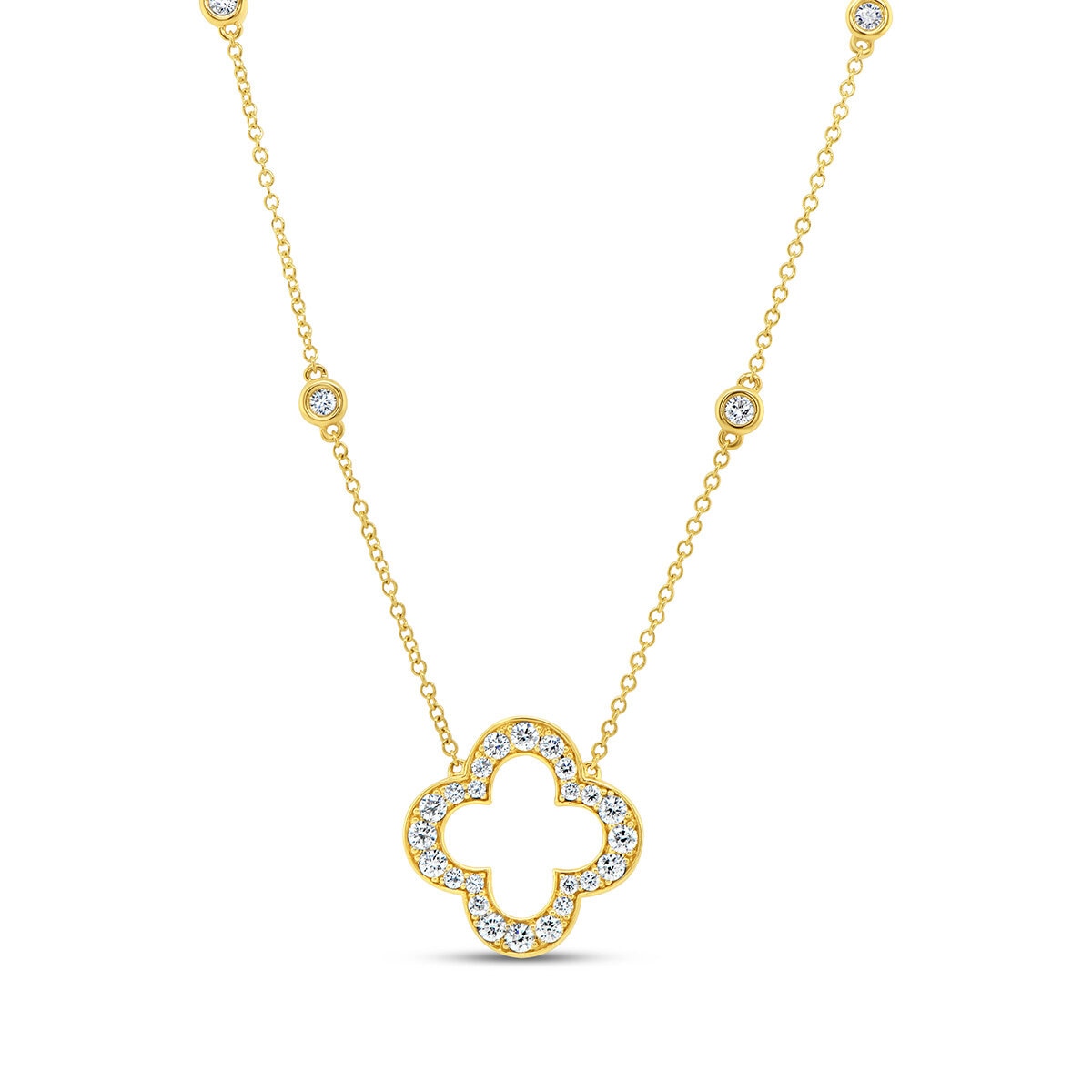 0.70ctw, Collar de Diamantes, Oro Amarillo 14K 0.70ctw, Collar de Diamantes, Oro Amarillo 14K