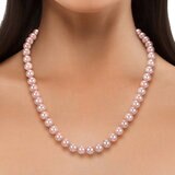 Collar de Perlas Cultivadas, 8.0-8.5mm, Oro Rosa de 14K