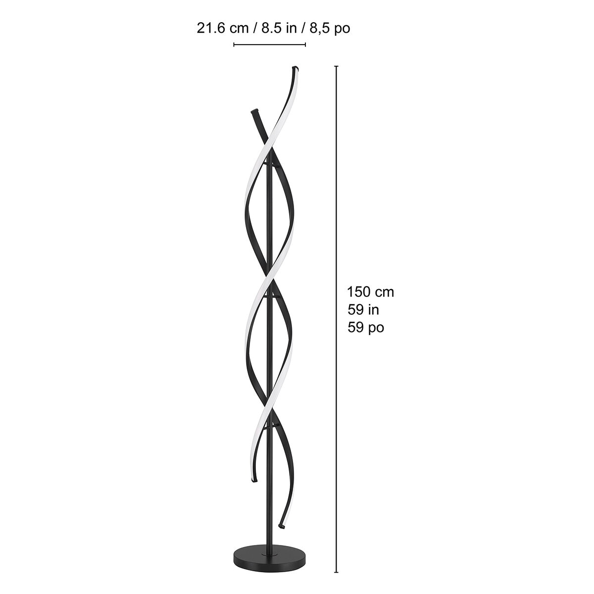 Bridgeport Designs, Lámpara de Piso de Luz LED Bridgeport Designs, Lámpara de Piso de Luz LED