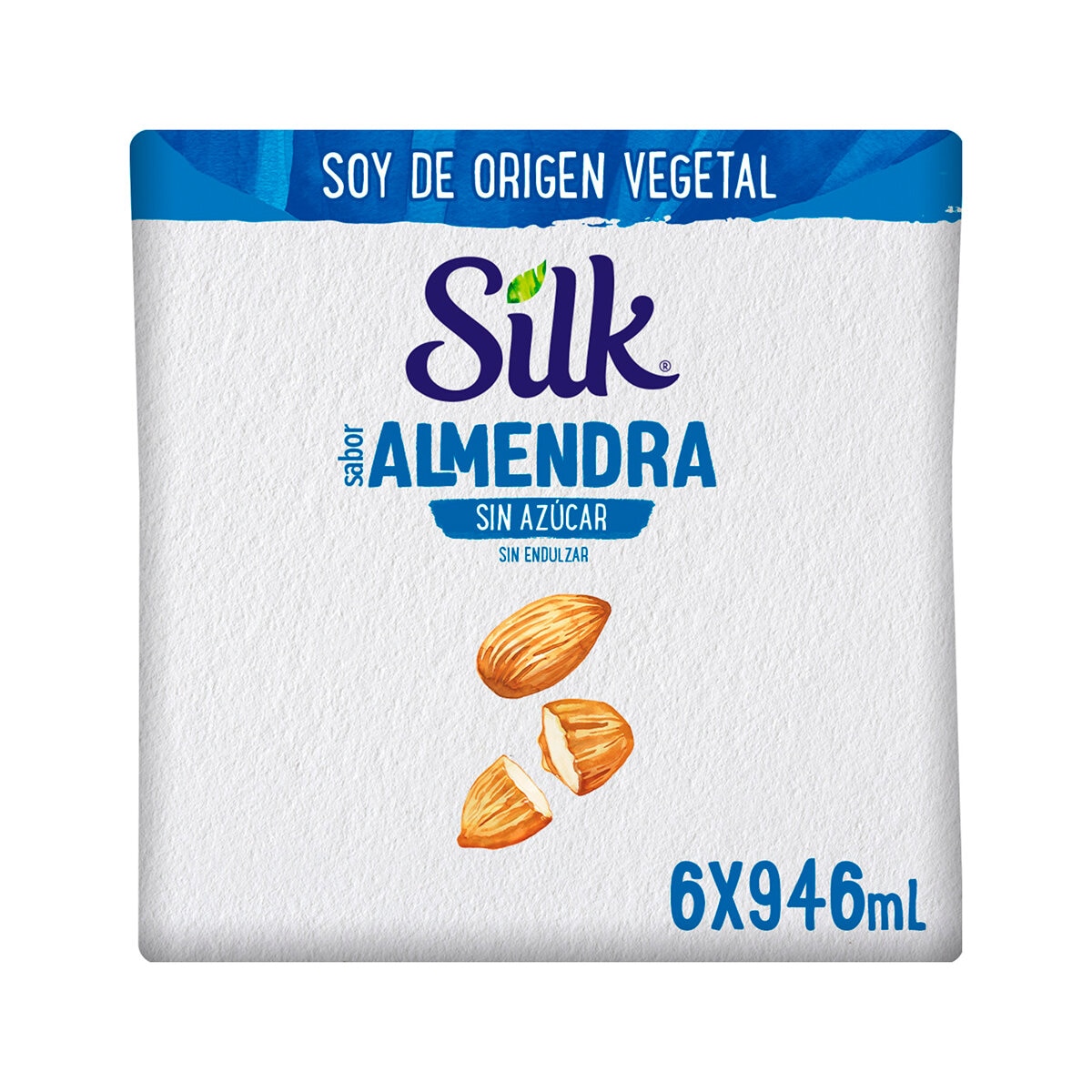 Silk Bebida de Almendra sin Azúcar 6 pzas de 946 ml