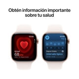 Apple Watch Series 11 (GPS) 46mm Aluminio Oro Rosa + Correa Deportiva Rubor Claro - Talla S/M