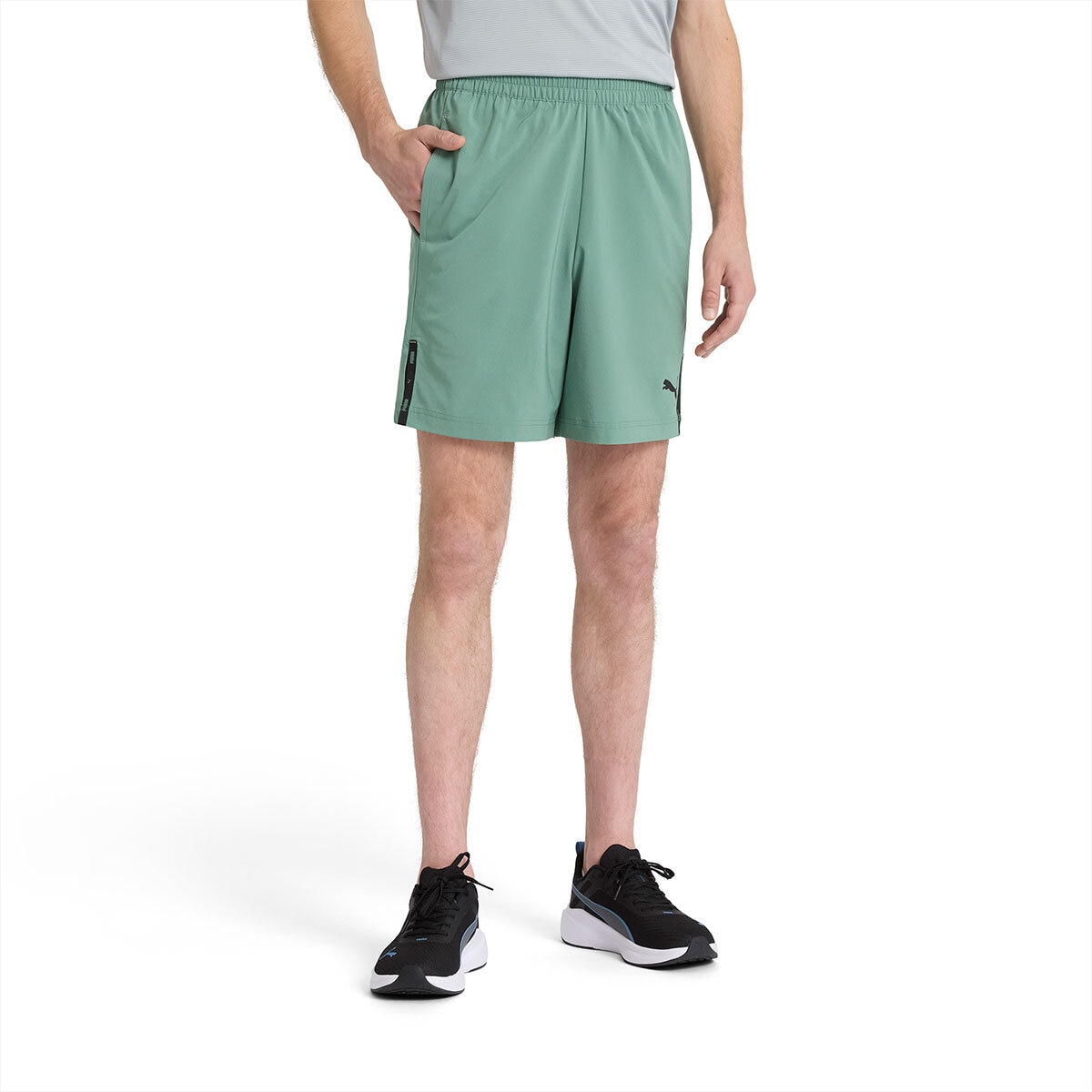 Puma Shorts Deportivos para Caballero Verde Extra Grande